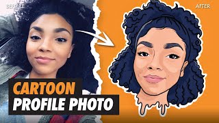 How to CARTOON YOURSELF in Procreate Tutorial  Instagram Cartoon Profile Photo [upl. by Jazmin]