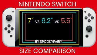 Nintendo Switch Console amp Screen Size Comparison Original vs OLED vs LITE SidebySide [upl. by Alpers]