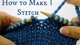 How to make 1 stitch  Knitting Tutorial [upl. by Dumah749]