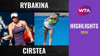 Elena Rybakina vs Sorana Cirstea  2020 Doha First Round  WTA Highlights [upl. by Goulden402]