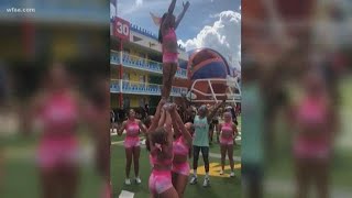 Basic Cheerleading Stunt Progression Gut Stand [upl. by Crispen]