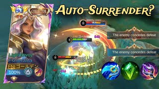 How to Make Enemies SURRENDER with BURSTJungle Esmeralda  Mobile Legends [upl. by Aleris]