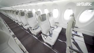 airBaltic Airbus A220300 Updated Cabin Features [upl. by Nevah]