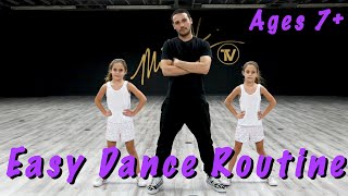 Easy Dance Routine  Hip Hop Dance Tutorial AGES 7  MihranTV [upl. by Siari]