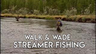 Walk amp Wade Streamer Fishing for Trout  Madison River Montana [upl. by Finnegan]