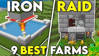 9 MUST HAVE Farms Minecraft Bedrock 120 [upl. by Mannie]