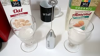 Oat Milk vs Almond Milk part 2 Frothing Test [upl. by Yarezed]