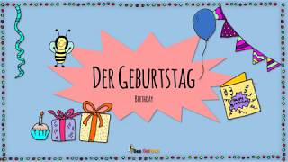 Deutsch lernen  Geburtstag birthday 1 [upl. by Oizirbaf]