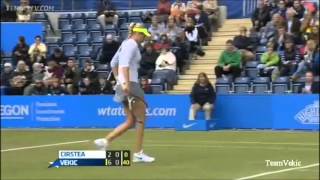 Donna Vekic vs Sorana Cirstea 2013 Birmingham Highlights [upl. by Eenimod]