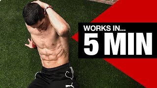 RIPPED ABS  Beginner Ab Workout 5 Minutes [upl. by Adnol173]