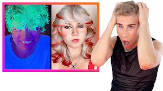 Hairdresser Reacts To Crazy Color Transformations [upl. by Iilek522]