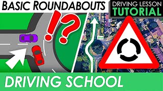 Basic Roundabouts Explained  Driving Tutorial [upl. by Broida]