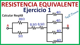 Cálculo de RESISTENCIA EQUIVALENTE en circuitos mixto  simulación  Ejercicio 1 [upl. by Zusman]