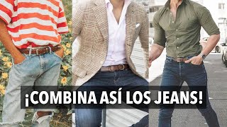 5 COMBINACIONES de JEANS según el CÓDIGO de vestimenta [upl. by Erihppas]