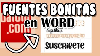 Como descargar fuentes bonitas para word [upl. by Anailuy267]