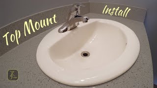 How to Install Bathroom Sink  TOP MOUNT  In Quartz [upl. by Ariada]