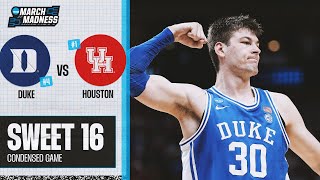 Duke vs Houston  Sweet 16 NCAA tournament extended highlights [upl. by Samantha]