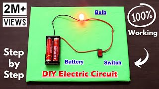 How To Make a Simple Electric Circuit  Working Model School Science Project [upl. by Mahau]