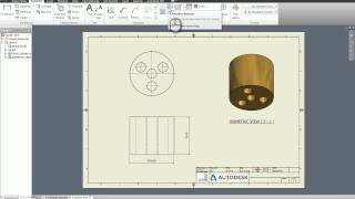 Creating Technical Drawings in Autodesk Inventor Tutorial [upl. by Barb]