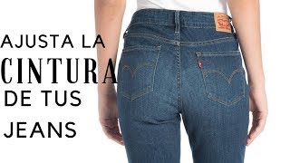 ESTRECHAR LA CINTURA DE TUS PANTALONES 2 METODOS FACILES  MUY FÁCIL DIY [upl. by Ainoda386]