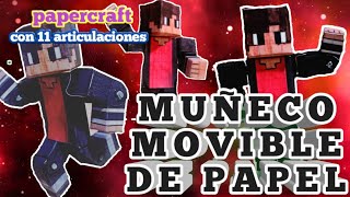 cómo hacer un muñeco movible con 11 articulaciones paso a paso  papercraft manualidades [upl. by Akeihsat]