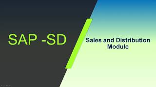 SD Overview  Sales and Distribution in SAP [upl. by Bohon]