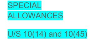 Special Allowance us 1014 amp 1045 exemption under salary for PY 2019 2020 part 4 [upl. by Nekial]