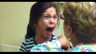 Little Girl Freaks Out Getting Flu Shot [upl. by Eleira]