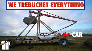 HUGE TrebuchetCatapult Tested to Destruction [upl. by Pall]