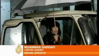 Gaddafi gives 15second quotspeechquot on state TV [upl. by Amsirak]