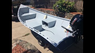 Building Plywood Epoxy Fiberglass Fishing Boat Skiff [upl. by Bart306]