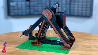 How to build a Working LEGO Catapult Trebuchet [upl. by Ilzel75]