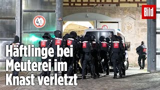 Gefängnismeuterei Polizei stürmt Knast in Thüringen  JVA Untermaßfeld [upl. by Aninotna]